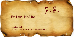 Fricz Helka névjegykártya